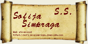Sofija Šimpraga vizit kartica